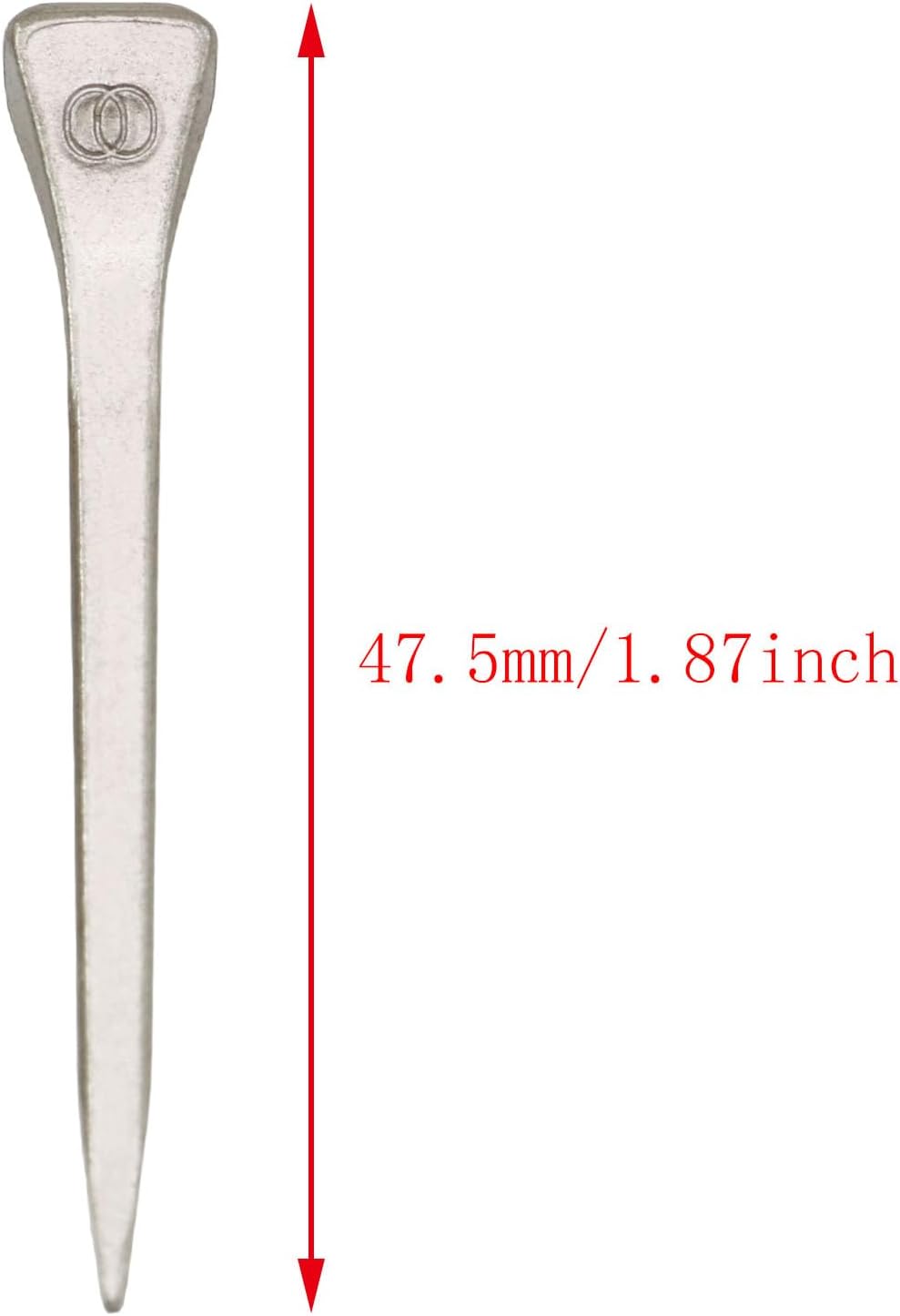 50PCS 1.87 Inch Horseshoe Nails Polished Galvanised Finish Carbon
