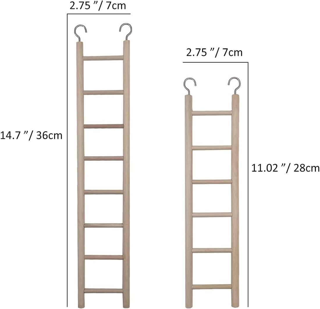 2pcs Birdie Basics Wooden Ladder for Bird Cage Climbing Ladder Toy