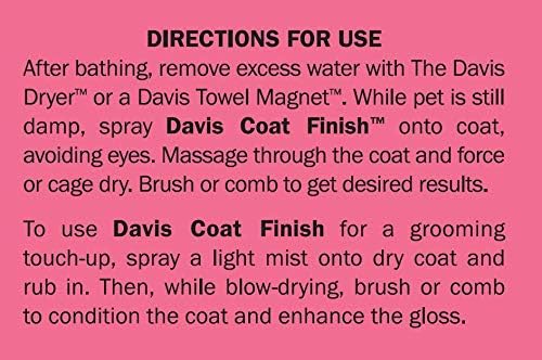 Davis CF32 Coat Finish Pet Spray, 32 oz
