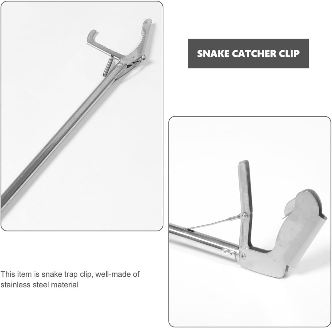 Abaodam Snake Catcher Clip Stainless Steel Folding 47.16 in
