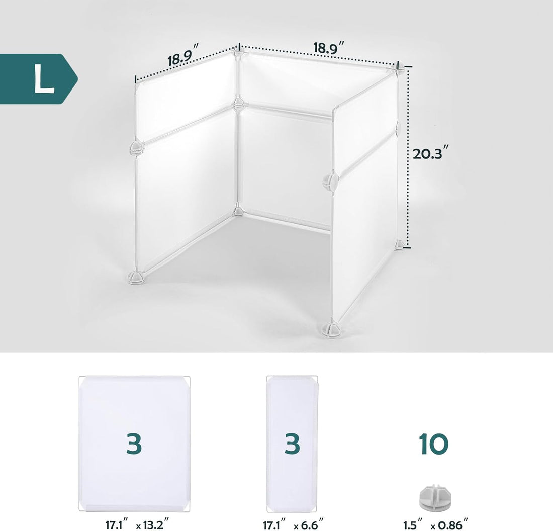 MEEXPAWS Cat Litter Box Enclosure, Splash Guard, Pee Shield High Walls