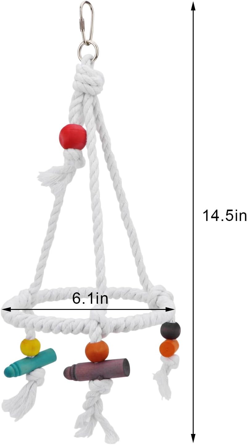 Hypeety Bird Swing Multi Birds Cotton Rope Round Hanging Hammock