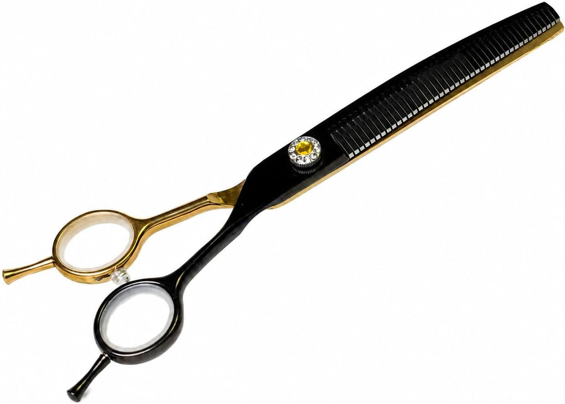 7" Curved Thinner Dog Scissor, Curved Blender Scissors, 48 Teeth