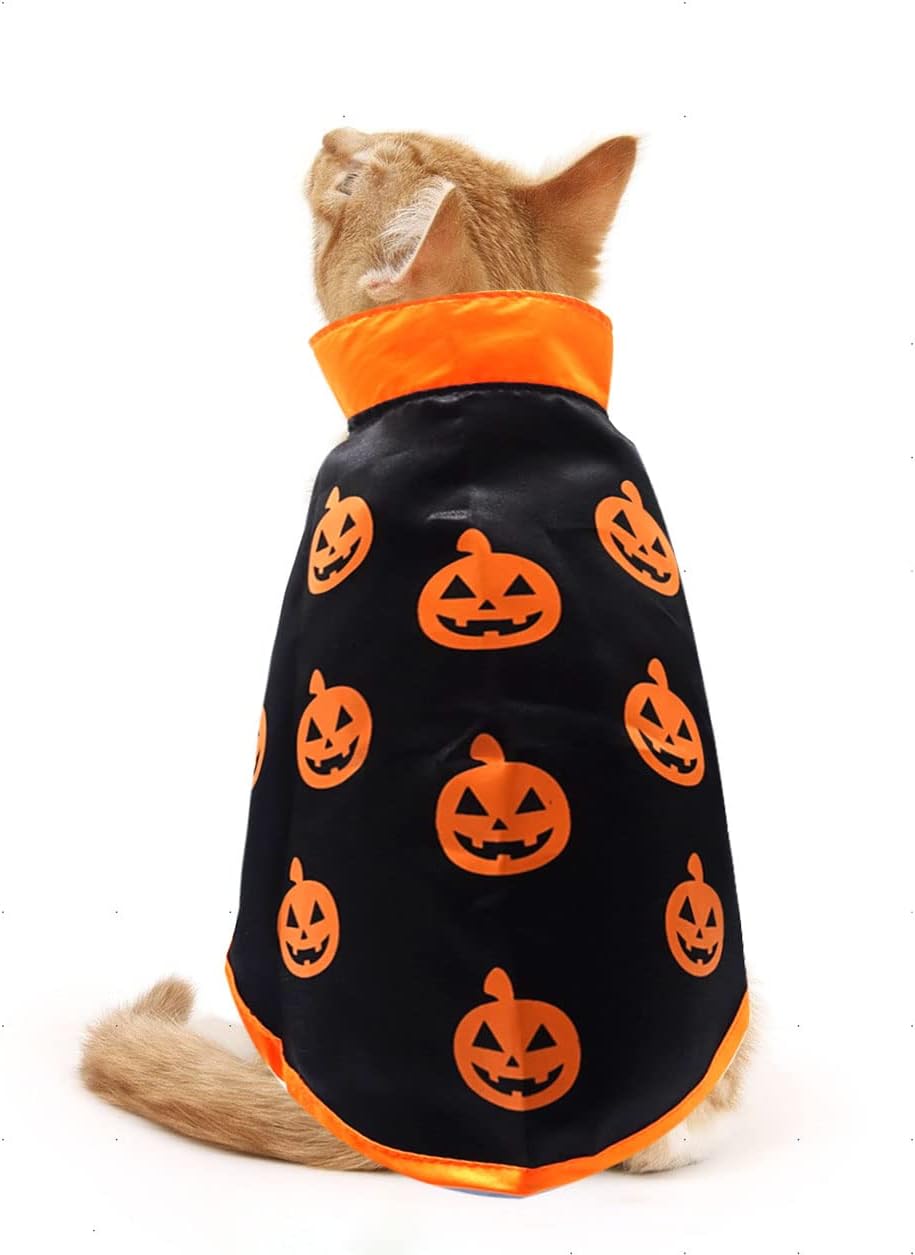 Halloween Cat Costume Cloak Witch Hat Pet Accessories Halloween