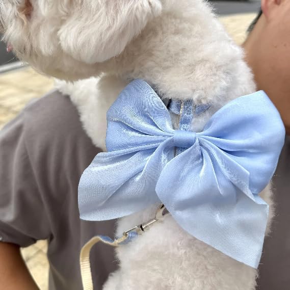 Cute Leash and Bow H-Shaped Design Harness for Small Cats Dogs