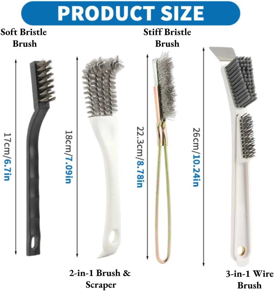Bird Cage Cleaning Brush Kit 4 Pcs, Bird Poop Remover Tools