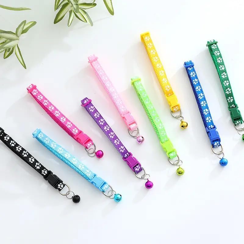 Paw Print Dog Collar Leash Set