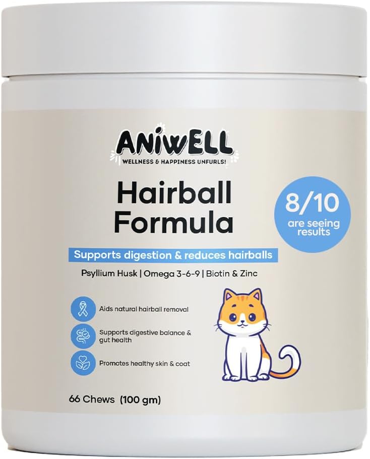 Hairball Formula for Cats – Soft Chews with Omega-3 & Biotin
