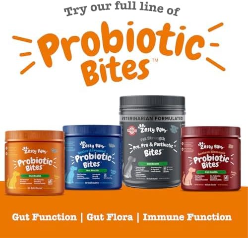 Zesty Paws Probiotics for Dogs - Digestive Enzymes for Gut Flora