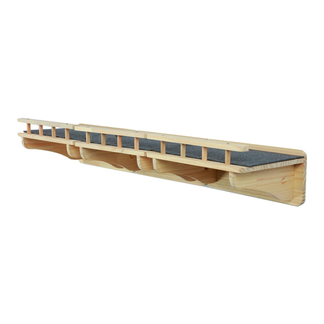 SHENGOCASE 47.2" x 11.8" Natural Solid Wood Wall Mounted Cat Shelves
