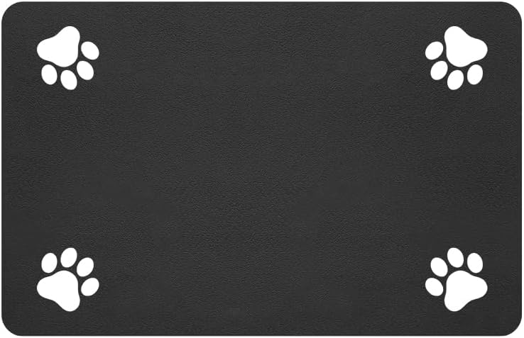 Pet Feeding Mat-Absorbent Pet Placemat for Food and Water Bowl