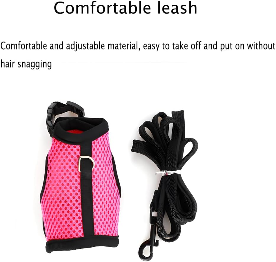 Bunny Harness and Leash Set Escape Proof, Rabbit Harness Blue L