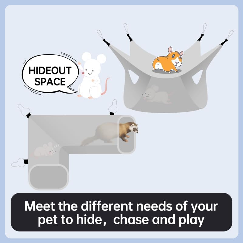 Large Caliber Guinea Pig Tunnel Hideout & Hammock