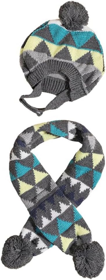Dog Hat & Scarf Set, Knitted Pet Christmas Winter Warm Caps