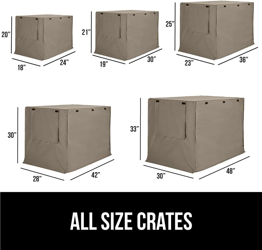 GORILLA GRIP Dog Crate Cover, Wire Kennel Cage Topper, 24 in