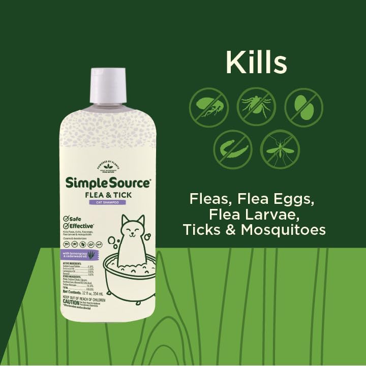 SimpleSource Flea & Tick Shampoo, Powered by Plants