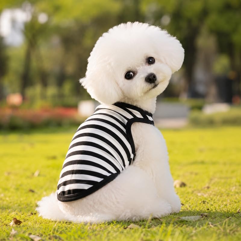 Petitebella Horizontal Stripes Puppy Dog Shirt