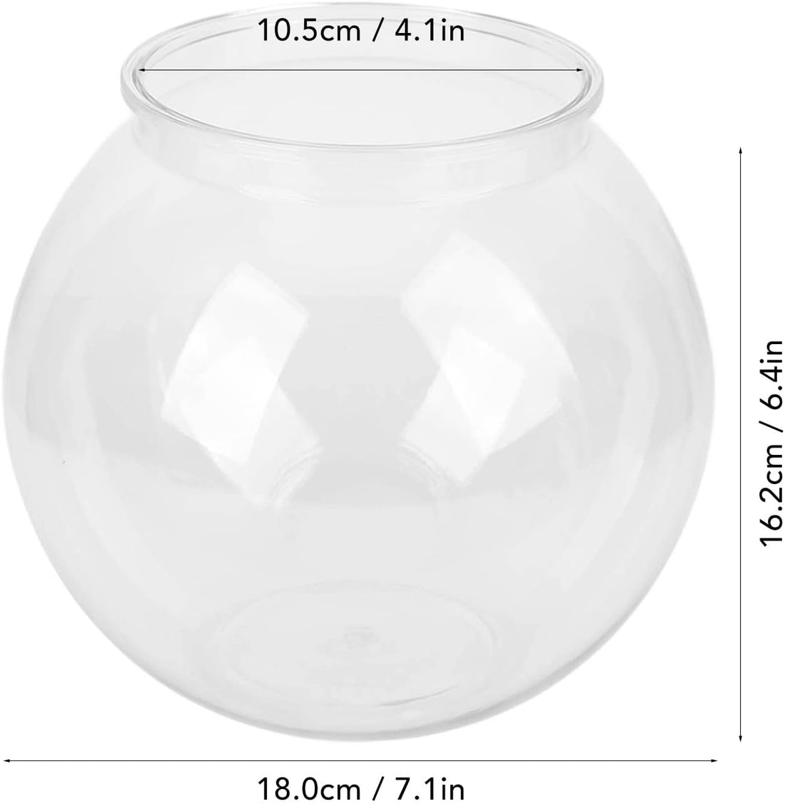 Plastic Fish Bowl, Unbreakable Small Round Fish