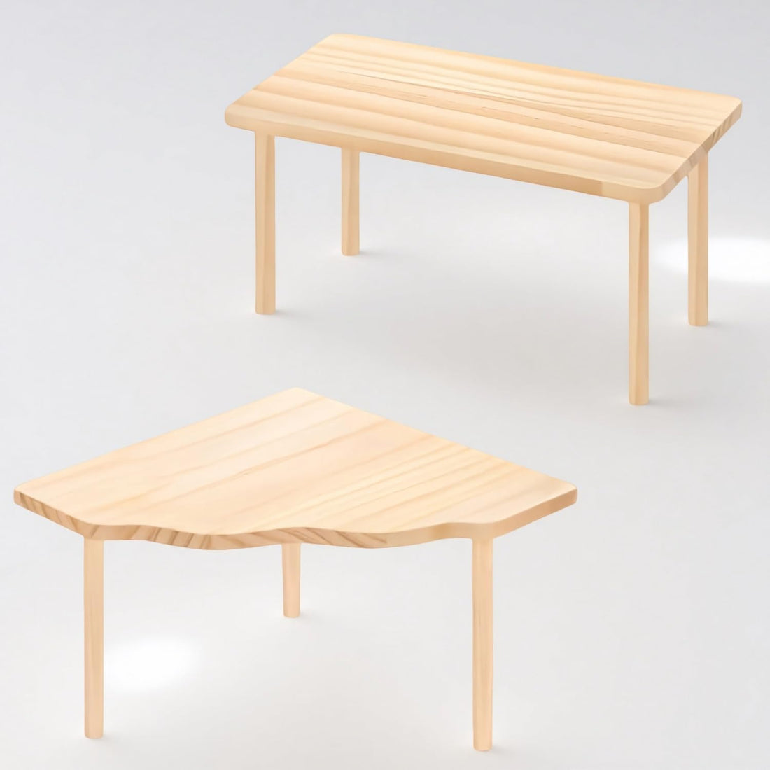 Hamster Platform Set, 2pcs Wooden Modular Playground & Hide