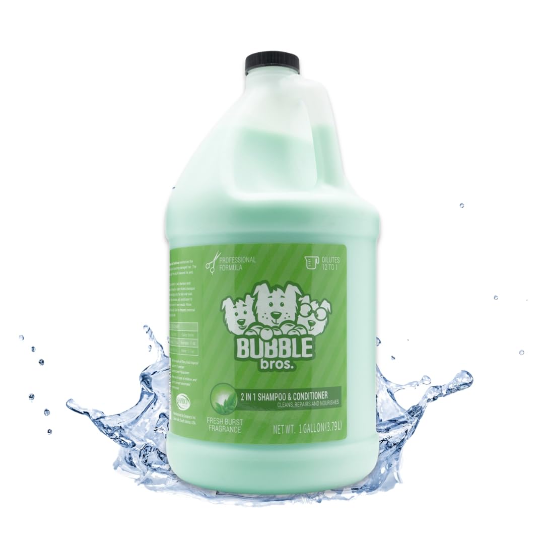 Bubble Bros. 2 in 1 Dog Shampoo and Conditioner for Pets, Gallon
