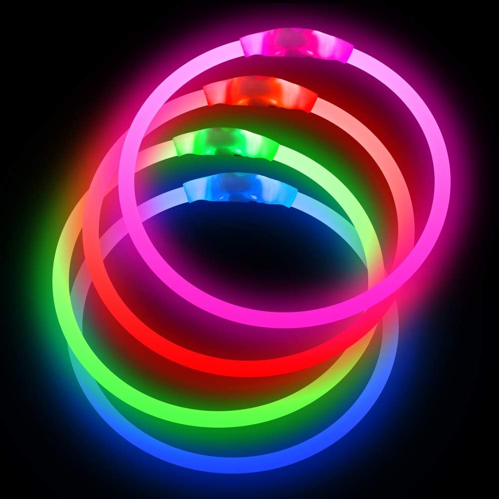 Led Dog Collar, BSEEN USB Rechargeable Flash Dog Necklace Light