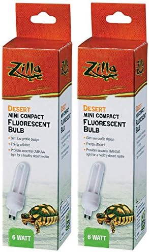 Zilla (2 Pack) Mini Compact Desert Fluorescent Bulb, 6 Watt