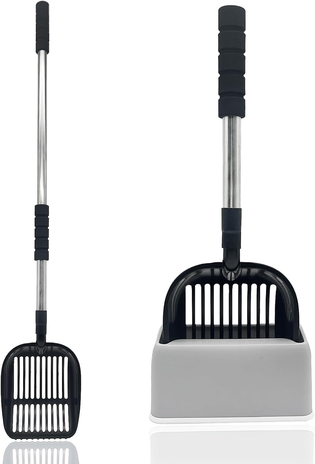 PINVNBY Cat Litter Scooper, Long Handle Litter Sifter Scoop
