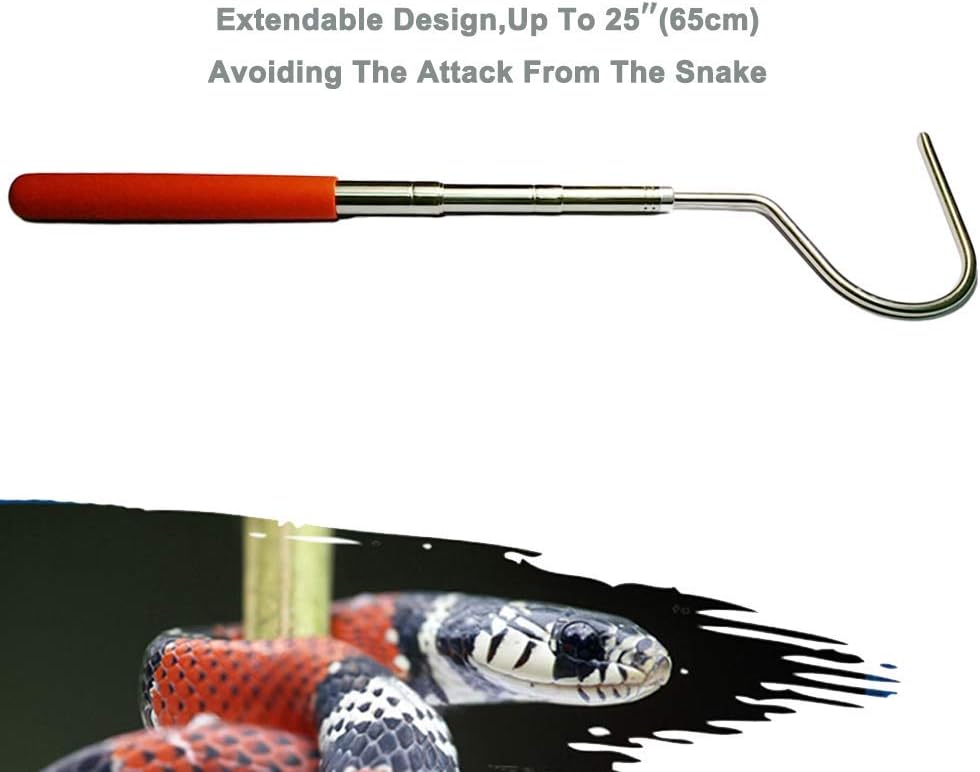 Snake Hooks 53in 25in Telescoping Reptile Handling Tool Set Dual Kit