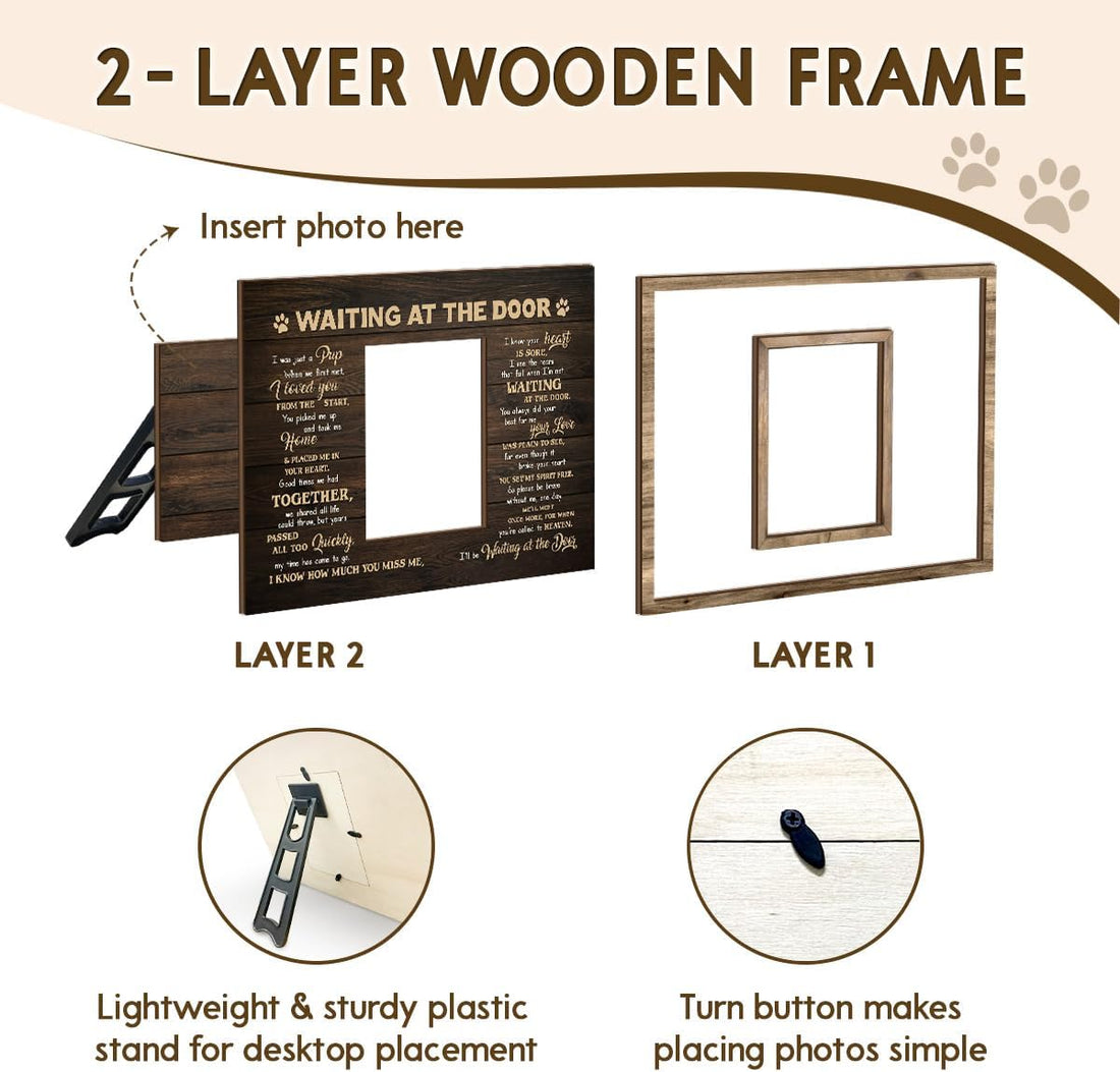 Dog Memorial Wooden Picture Frame 8x10