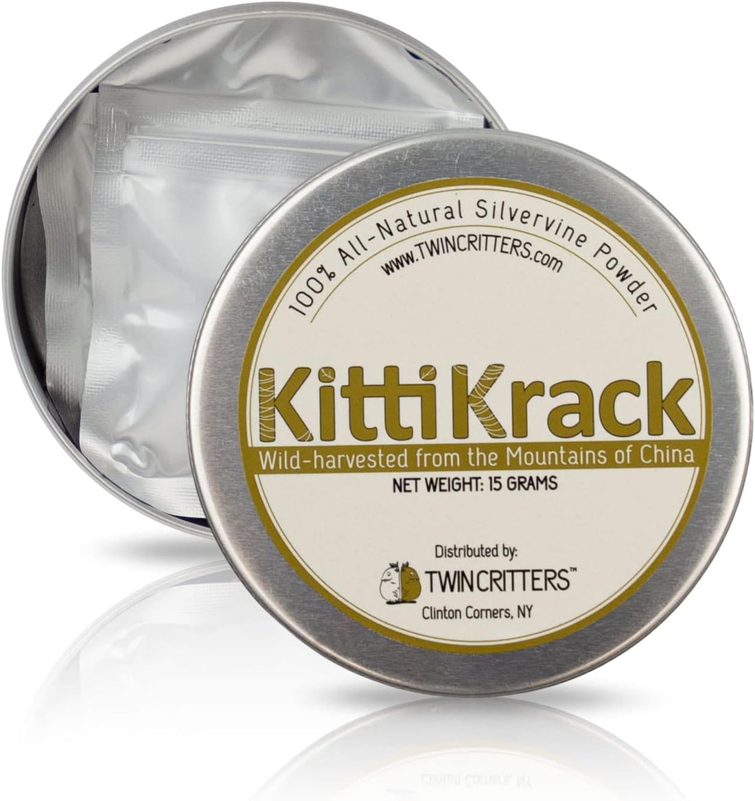 KittiKrack Organic Silvervine Catnip Powder Substitute for Cats