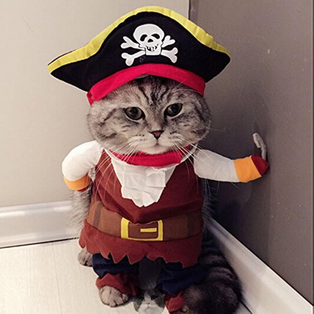 Idepet Funny Pet Clothes Pirate Dog Cat Costume Party Apparel