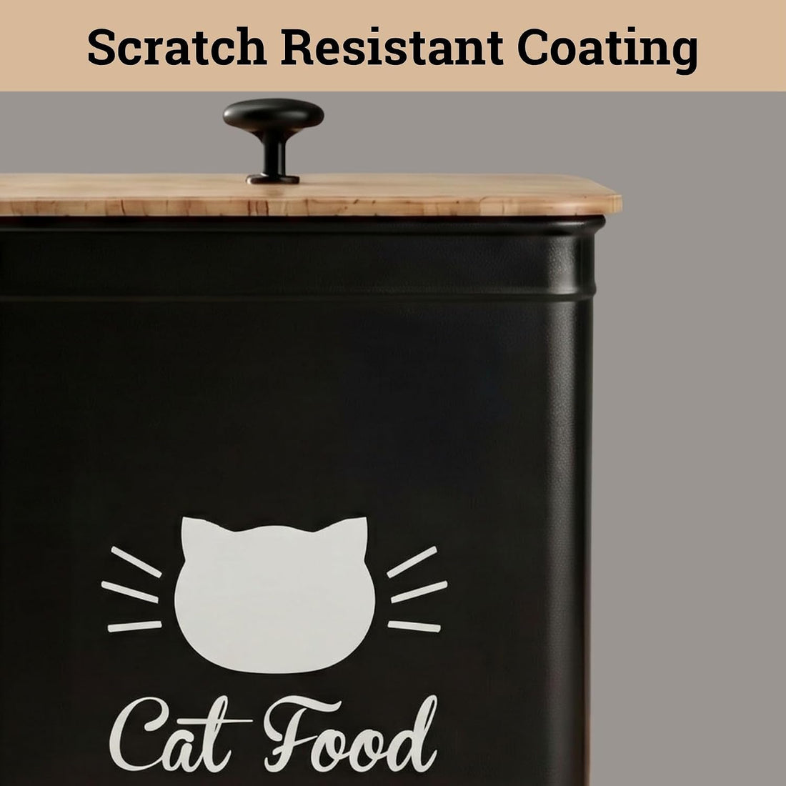 Cat Food Storage Container with Scoop