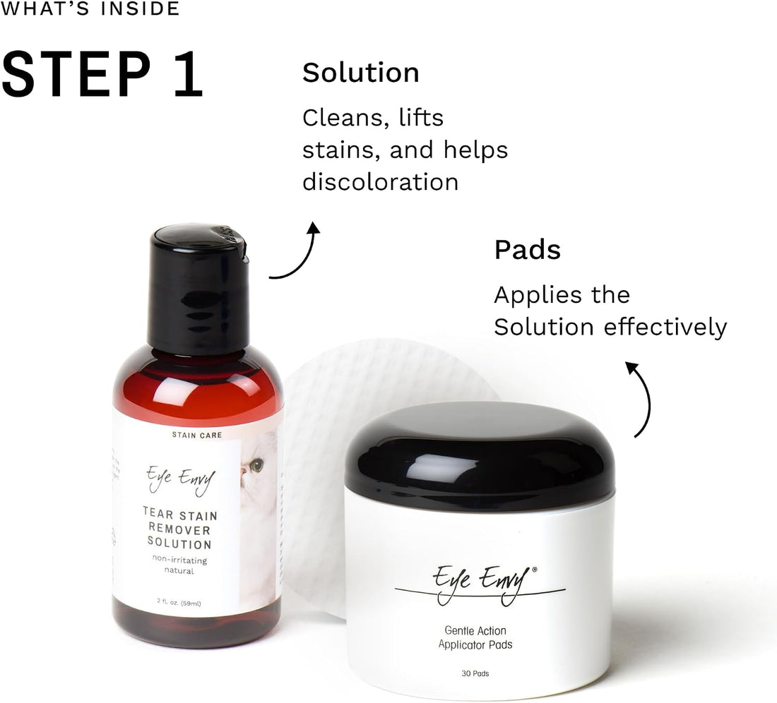 Eye Envy Cat Tear Stain Remover Starter Kit with ProPowder Brush.