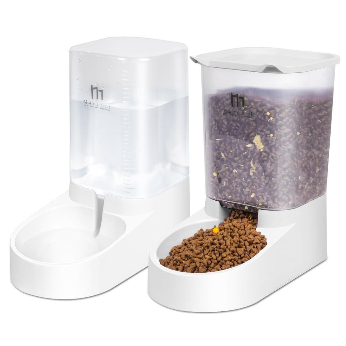 Marchul Dog Feeder, Gravity Cat Feeder and Water Dispenser Set