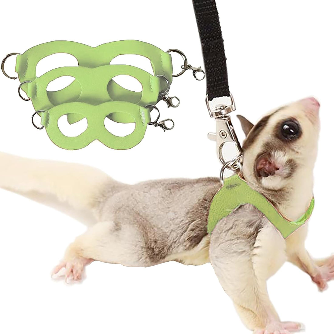 3 Pack Sugar Glider Harness and Leash Set Small Animal Training