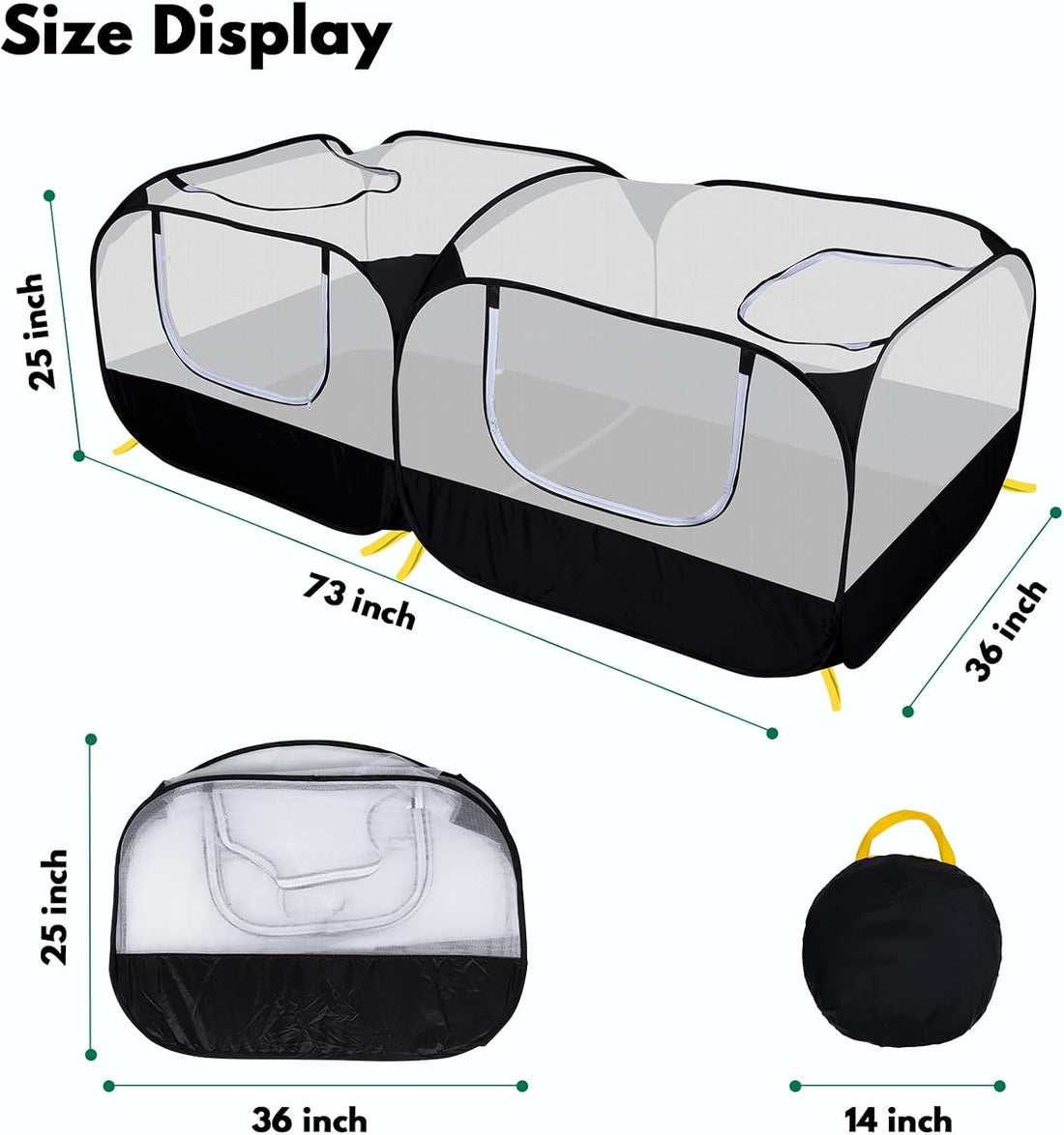 Small Animal Playpen, Portable Large Chicken Coop Run