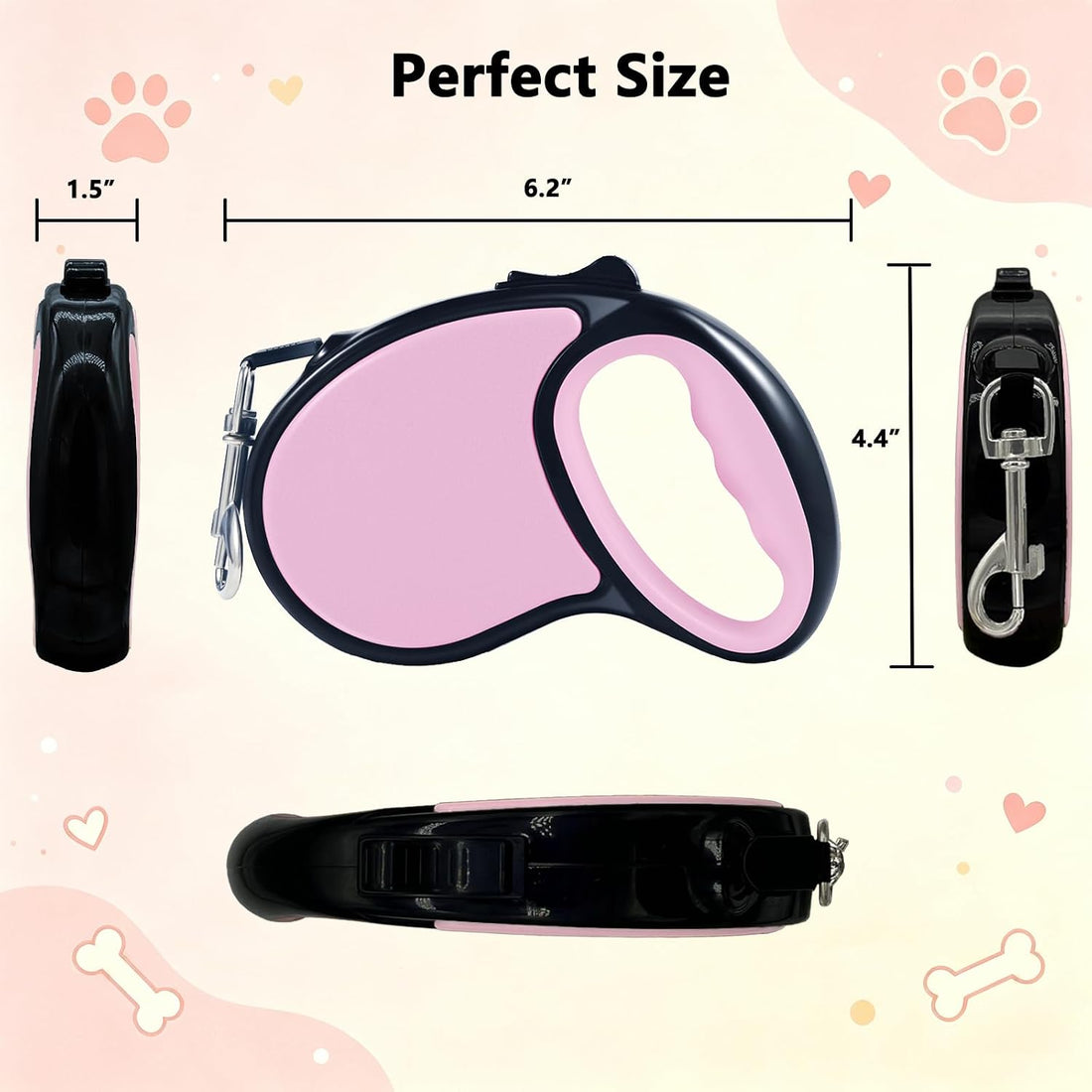 Retractable Dog Leash, 16ft for Small Medium Dog 33lbs