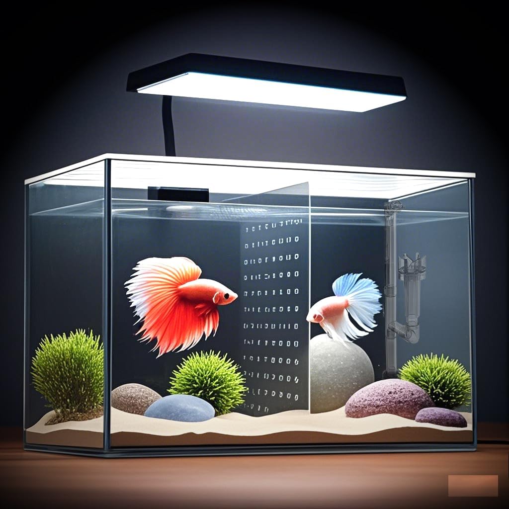 3 Gallon 12.6” L Fish Nano Glass Aquarium