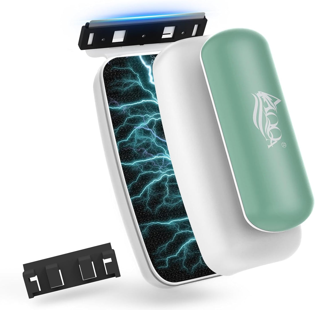 AQQA Magnetic Aquarium Glass Cleaner,Dual Blade Algae Scraper