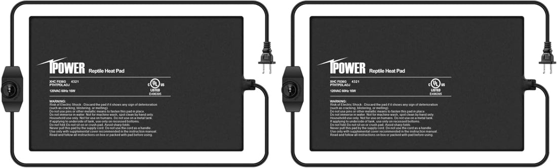 iPower 8 by 12 Inch Reptile Heating Pad with Temperature Adjustable