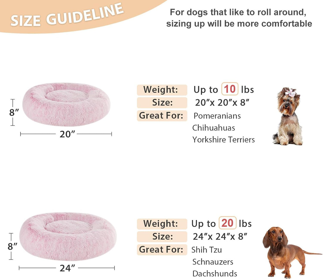 WNPETHOME Calming Dog Bed Cat Bed Donut