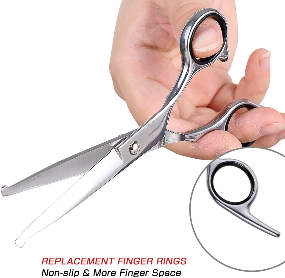 Chibuy Curved dog grooming scissors with Round Tips