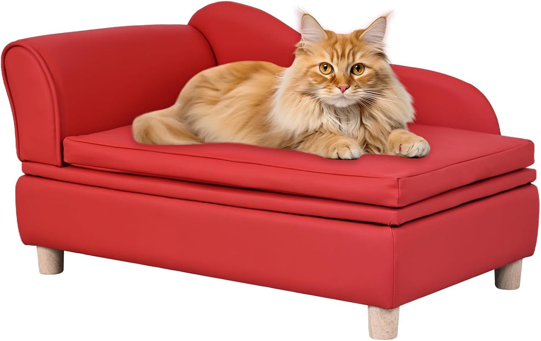 PU Leather Dog Sofa and Chair with Storage