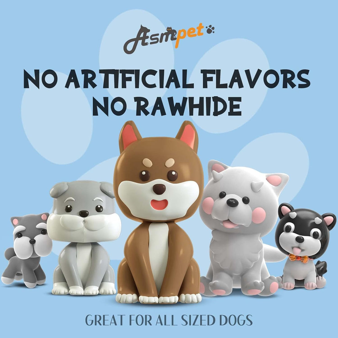ASMPET Dog Cod Skin Treats, Chicken & Duck Wrapped Cod Skin Sticks