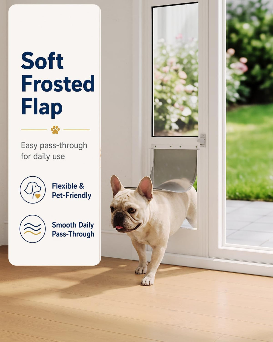 Small Dog Door for Sliding Glass Door Insert, Dogs Up to 30 lbs