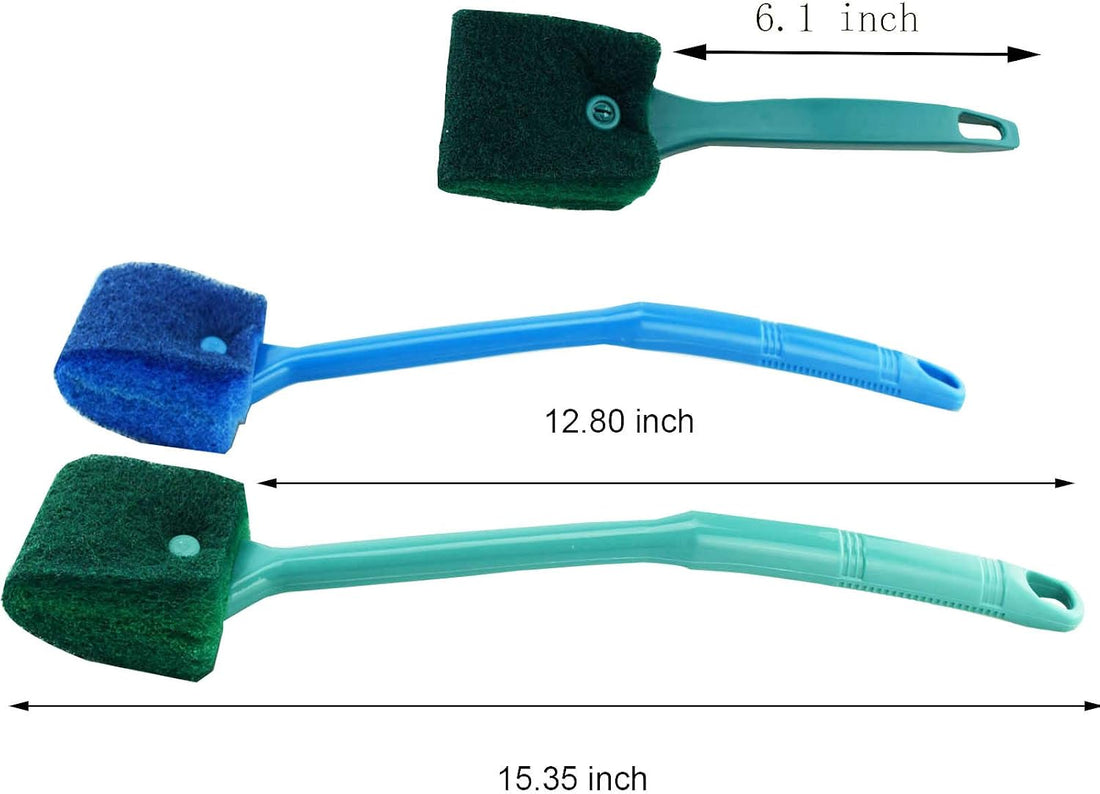 3 PCS Double-Sided AOODOOM Aquarium Fish Tank Algae Cleaning Brush