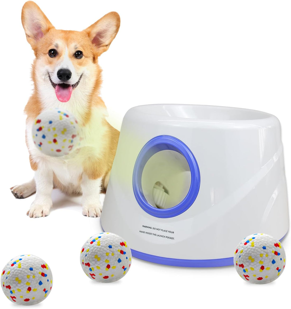 SOCO Automatic Dog Ball Launcher, 3 Distances to 45 FT