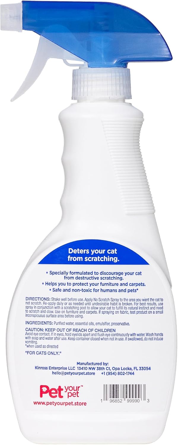 No Scratch Cat Deterrent Spray, 16 Fl Oz