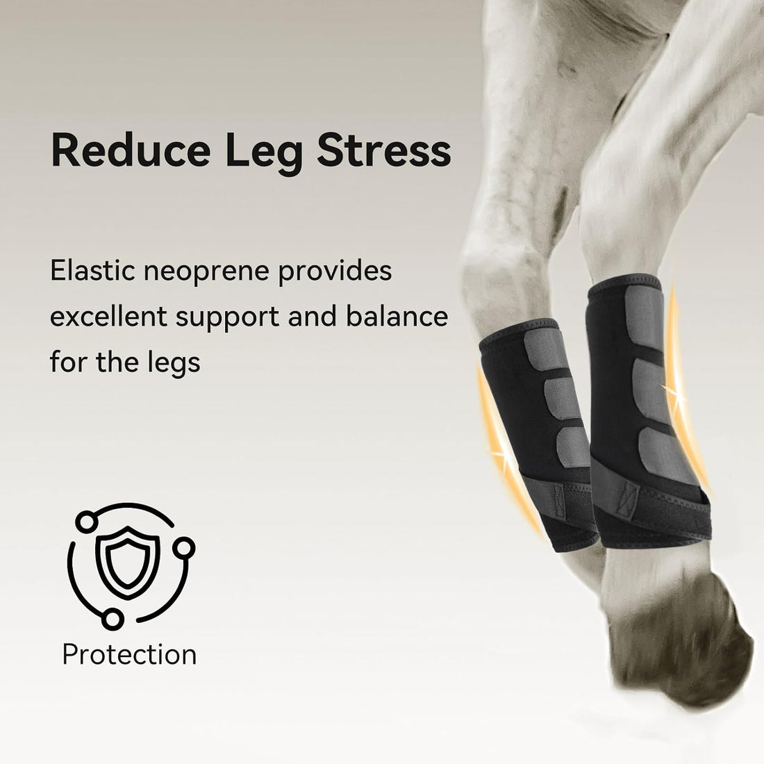 4 Pcs Horse Sport Boots - Neoprene Protective Breathable Comfy Mesh