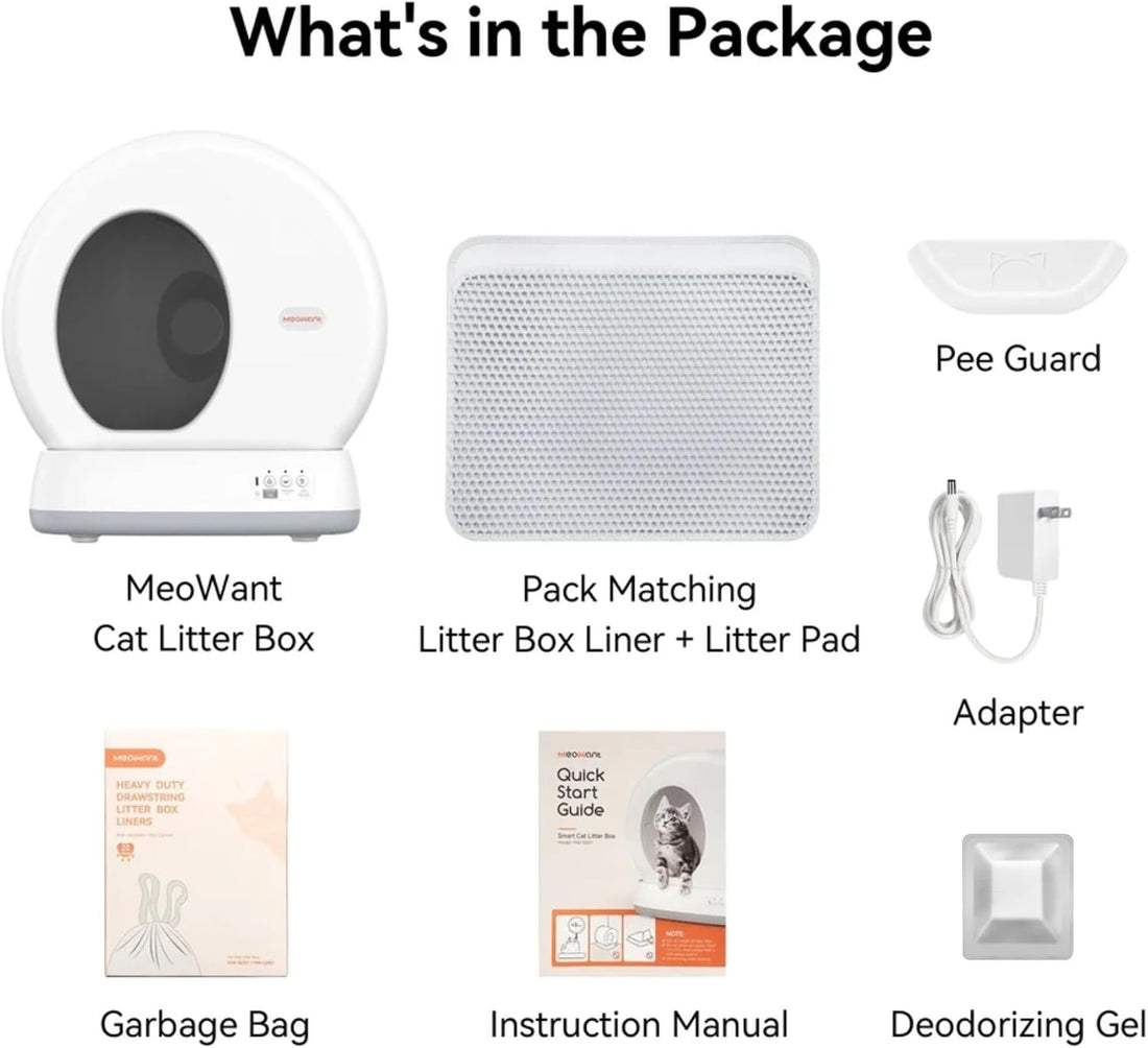 Meowant Self Cleaning Cat Litter Box Safety Sensors,APP Control,Large